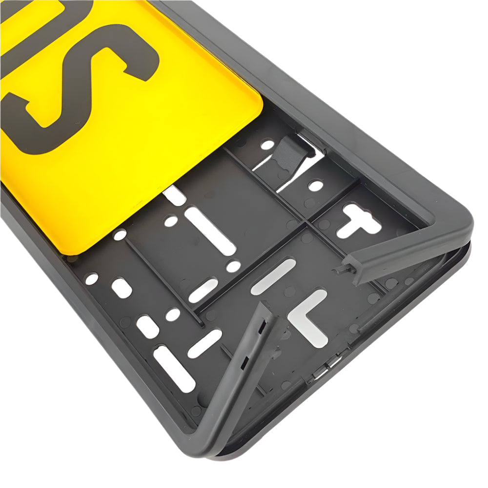 Plain Black Number Plate Surrounds – Set of 2 - Aesthetic Upgrades