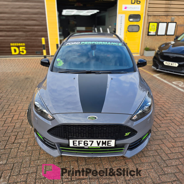 Mk3.5 Focus Bonnet Bulge Stripe Decal - Bonnet Stripes