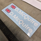 Rally & Race Style Car Name Stickers (Pair)