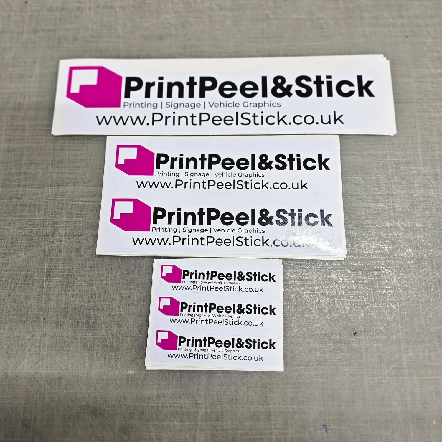 PrintPeel&Stick White Printed Stickers