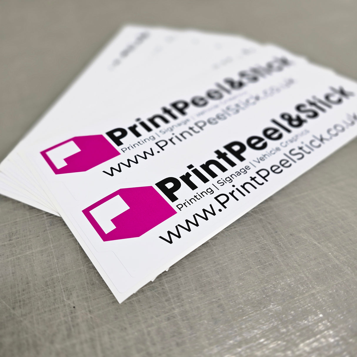 PrintPeel&Stick White Printed Stickers