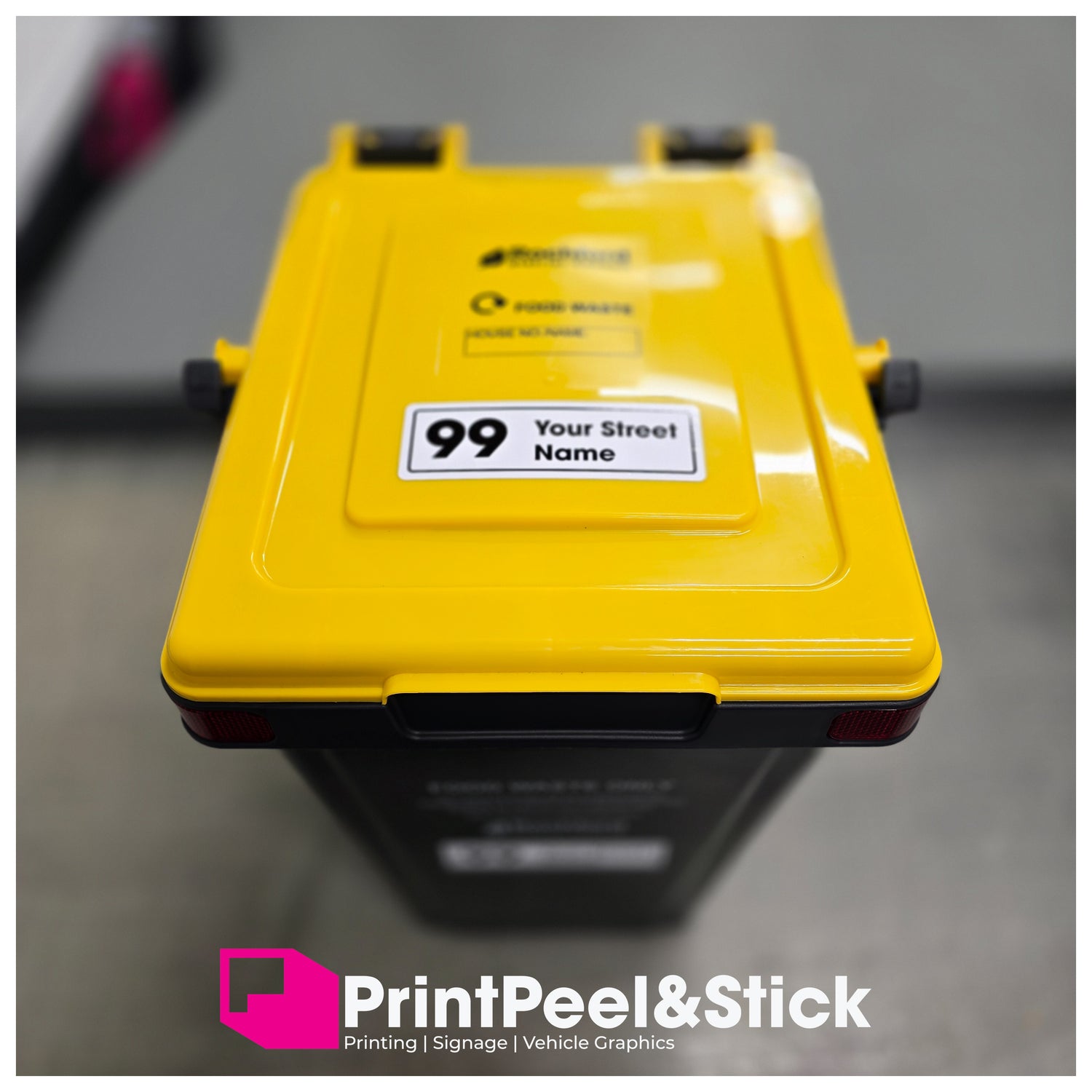 Waste Food Caddy Address Label Sticker (Set of 2)