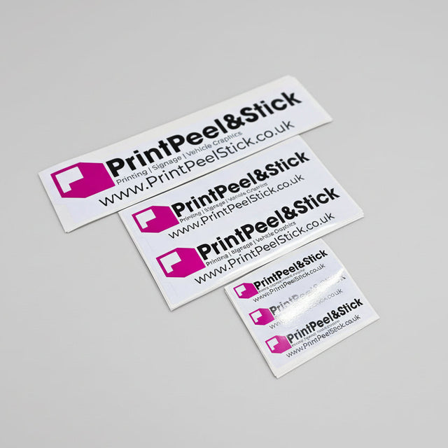 PrintPeel&Stick White Printed Stickers - PPS Merchandise