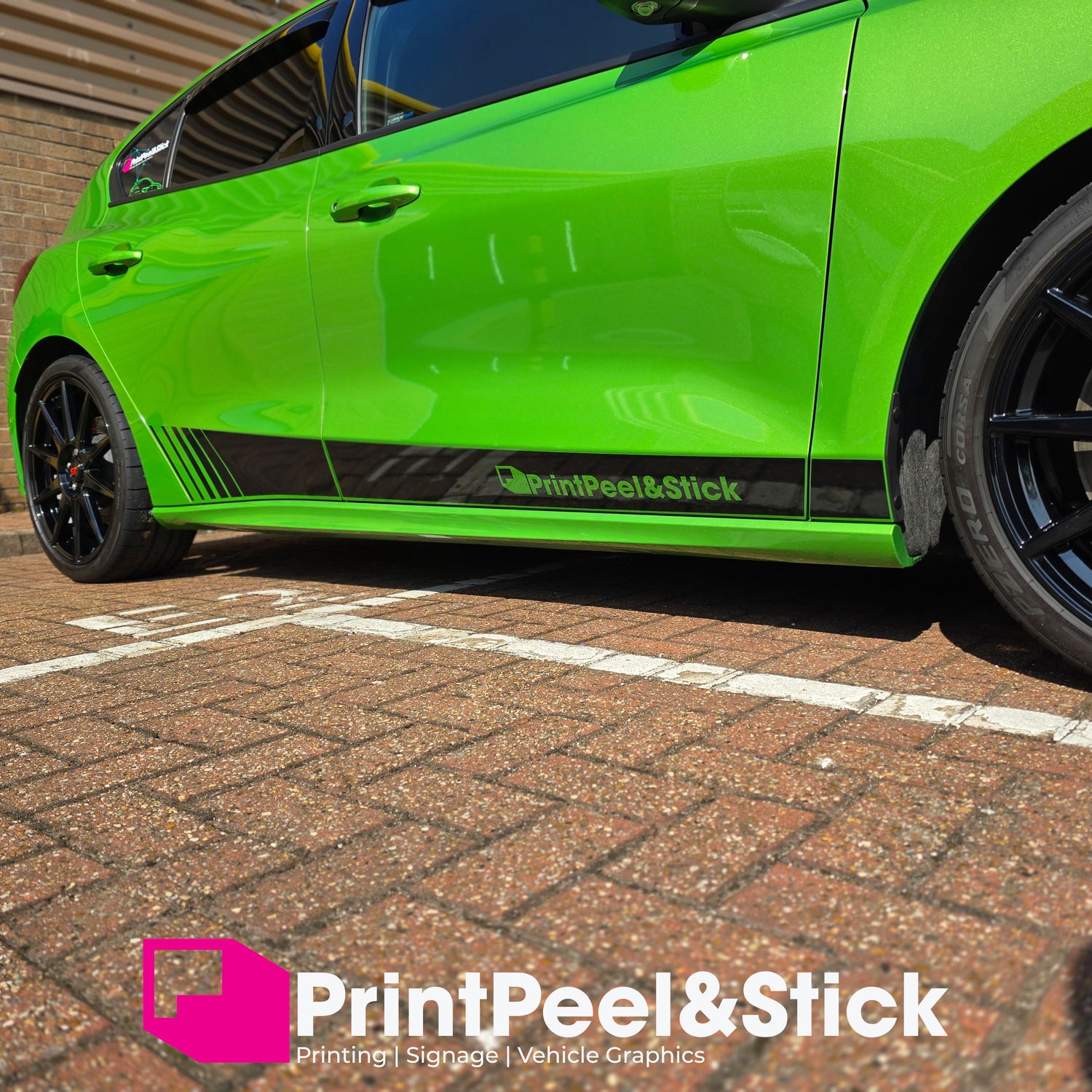 Mk4 Focus Lower Side Stripe Vinyl Decal Set - V2