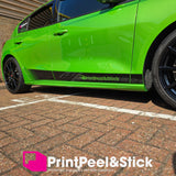 Mk4 Focus Lower Side Stripe Vinyl Decal Set - V2