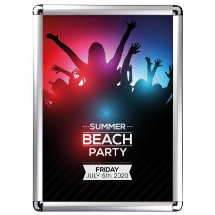 A4 Silver Snap Frame 25mm with Round Corners