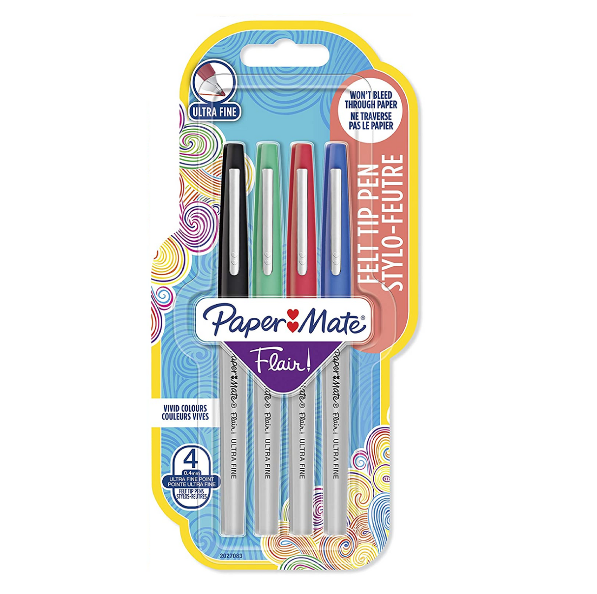 Papermate flair ultrafine felt tip - assorted colours (Set of 4) - Felt Tip Pens