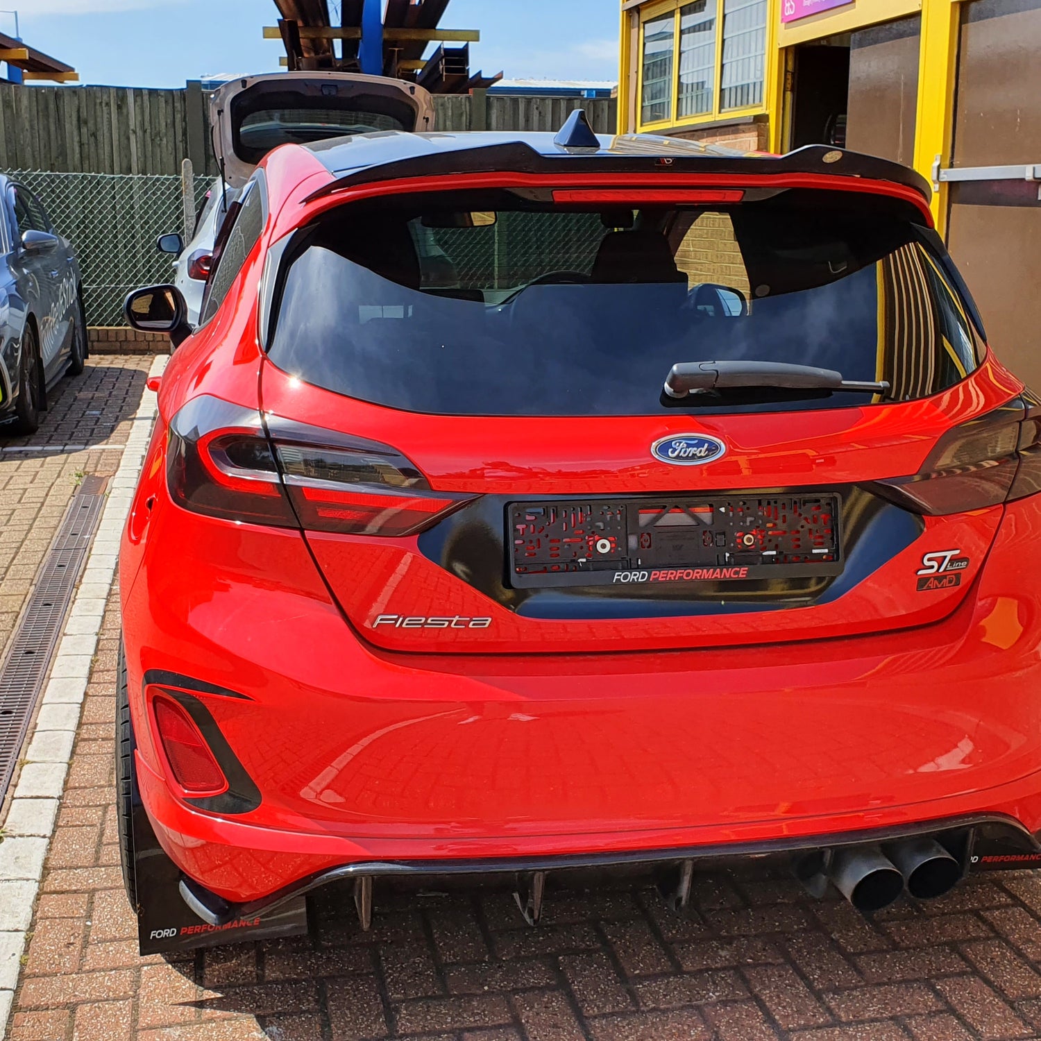 Fiesta Mk8 Rear Licence Plate vinyl Decal