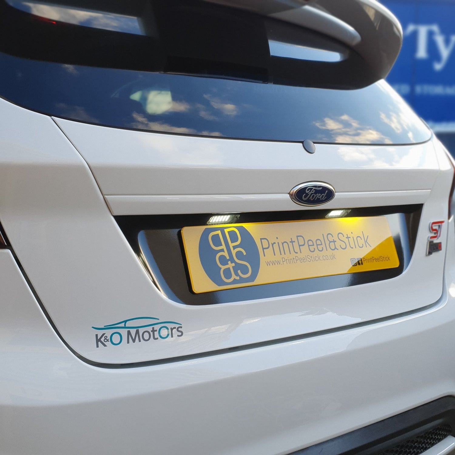 Fiesta Mk7 & 7.5 Rear Licence Plate vinyl Decal