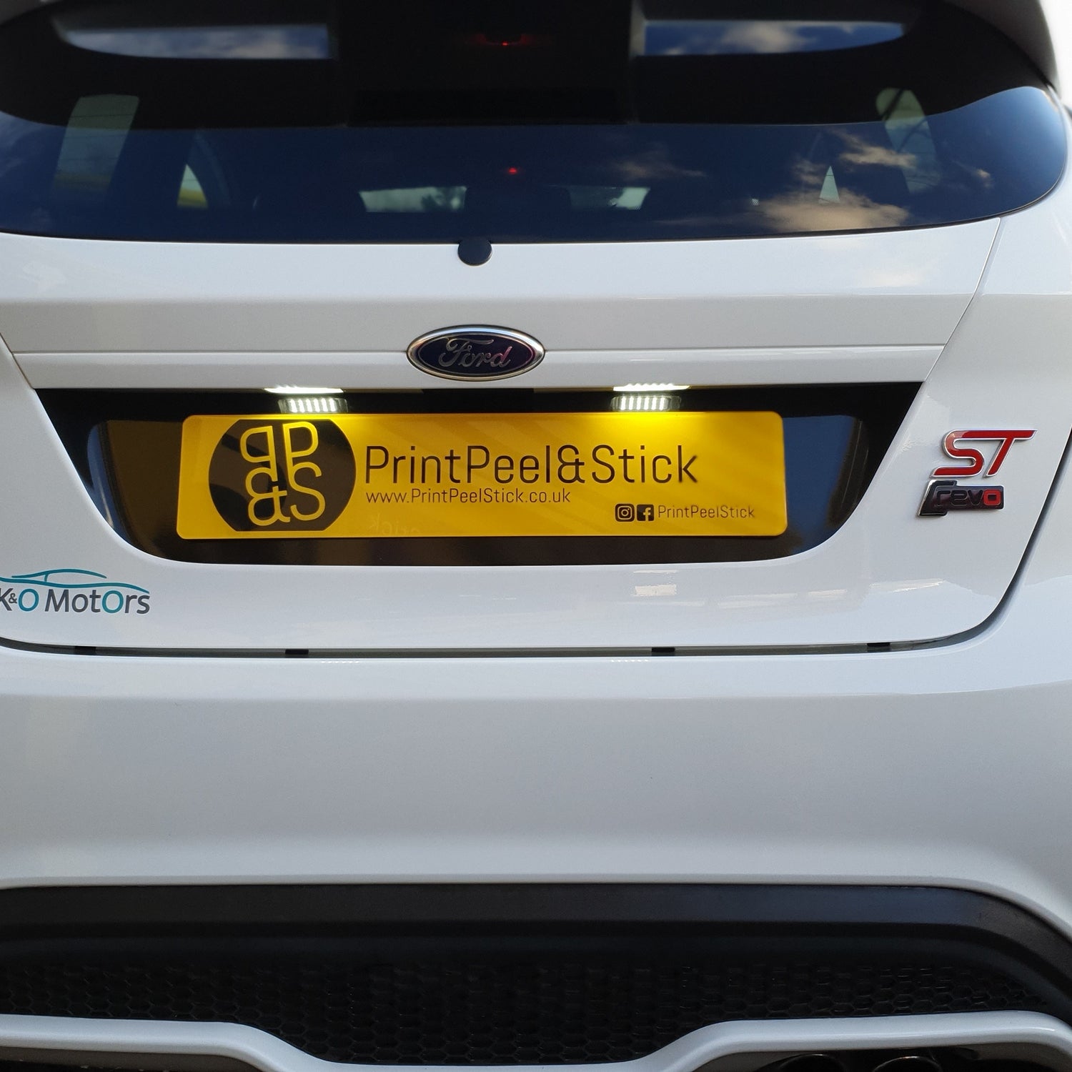 Fiesta Mk7 & 7.5 Rear Licence Plate vinyl Decal