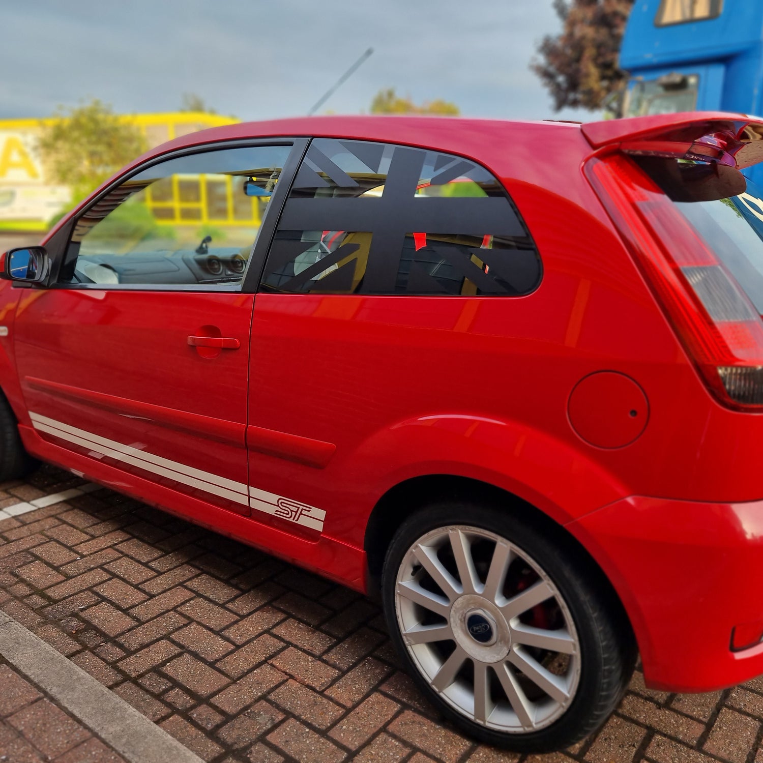 Mk6 & 6.5 Fiesta Rear 3 Door Union Jack Window Vinyl Decal