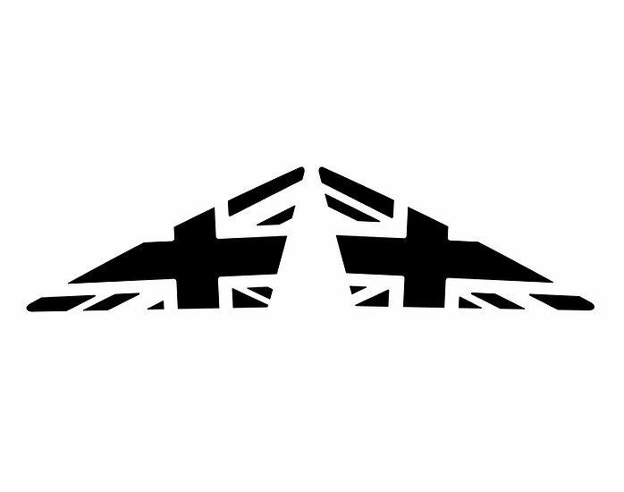 Mk8 Fiesta Union Jack Window Vinyl Decal