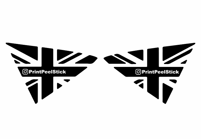 Mk8 Fiesta Union Jack Window Vinyl Decal