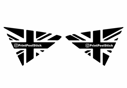 Mk8 Fiesta Union Jack Window Vinyl Decal