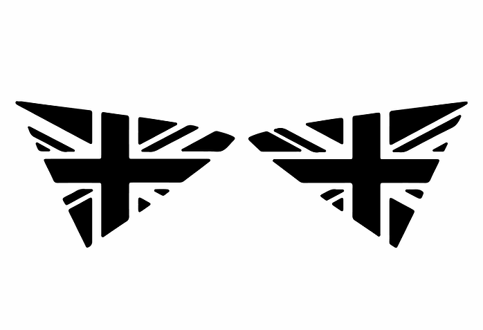 Mk8 Fiesta Union Jack Window Vinyl Decal