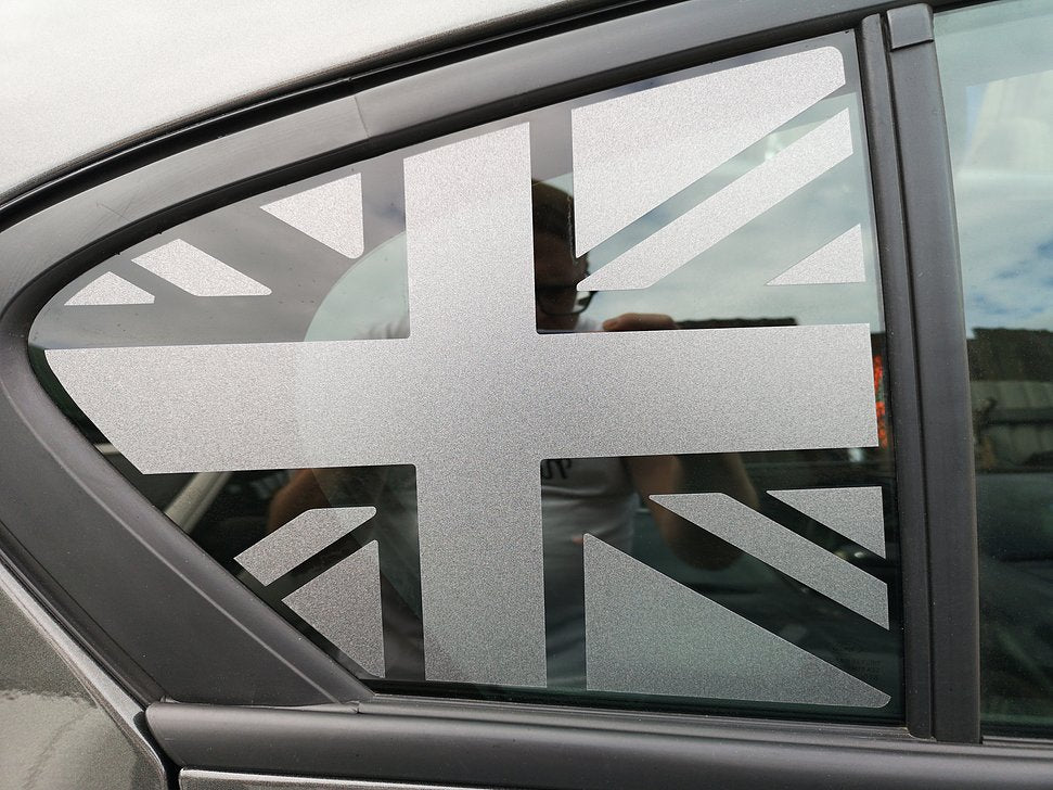 MK4 Focus Union Jack Rear Window Flag Decal Set (Pair)