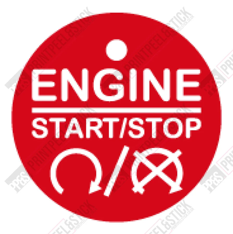 28Mm Red Engine Start Stop Button Gel Badge Ignition Badges