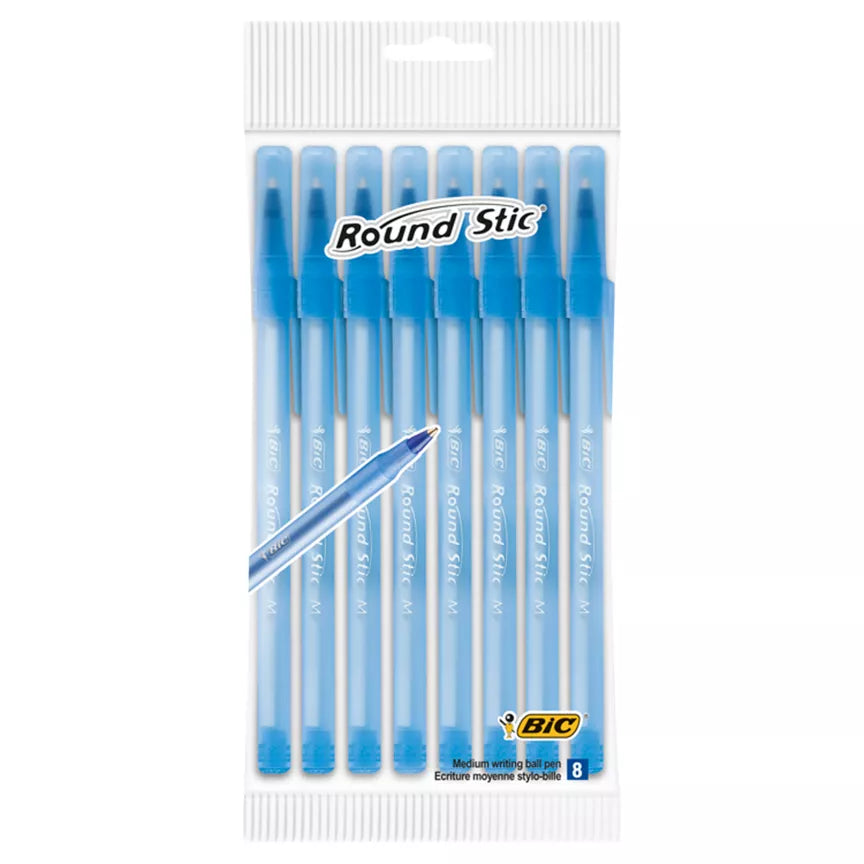 Bic Blue Round Stic Ball Pens