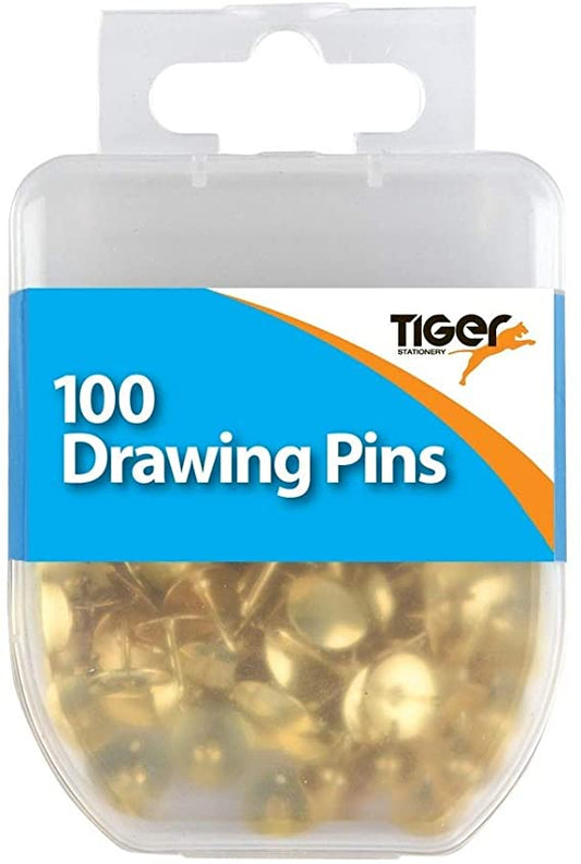 Tiger Drawing Pins (Pack of 100)