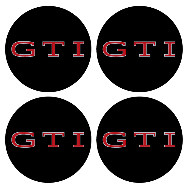 Wheel Centre Cap Gels (Set of 4) - GTI (Current Style) - Centre Cap Gel Badges - VW