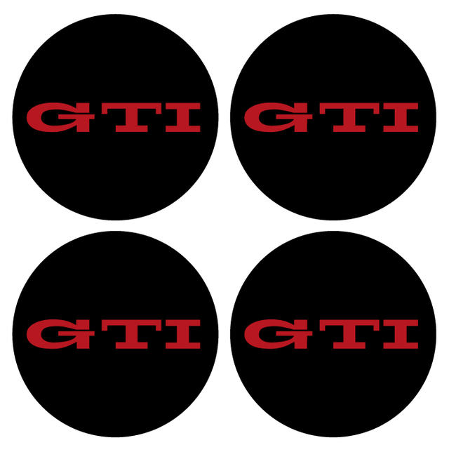 Wheel Centre Cap Gels (Set of 4) - GTI (Old Style) - Centre Cap Gel Badges - VW