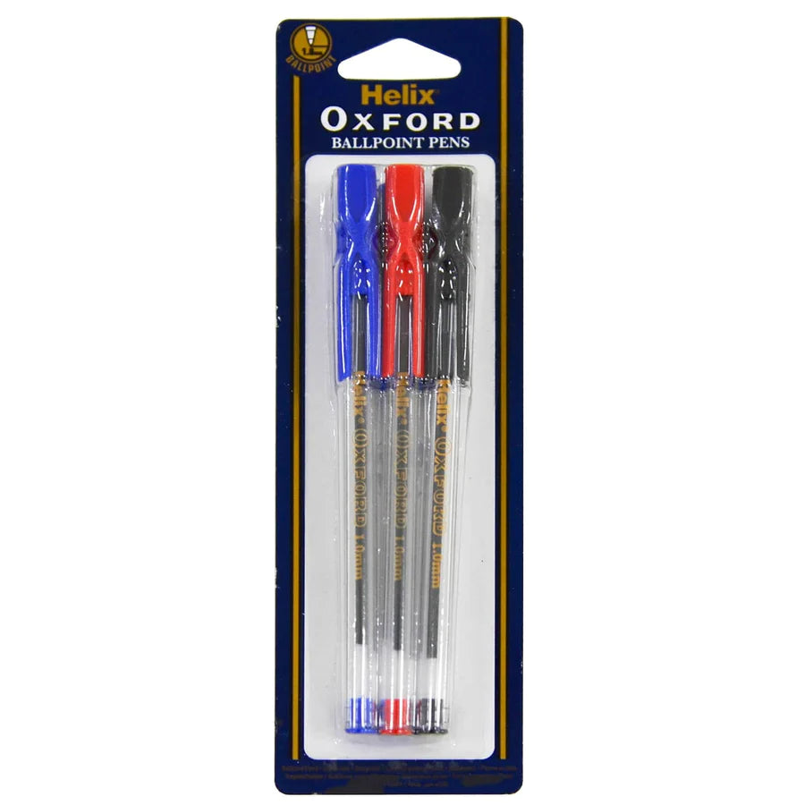 Helix Oxford Ballpoint Pens 6 Pack