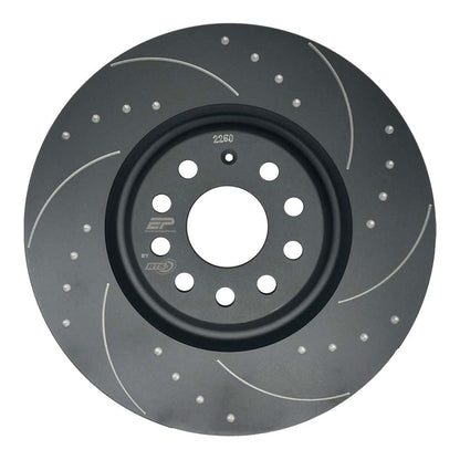 Enhanced Performance (By RTS) Brake Disc Upgrade - MK8 Fiesta ST - Drilled & Grooved