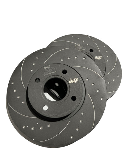 Enhanced Performance (By RTS) Brake Disc Upgrade - MK8 Fiesta ST - Drilled & Grooved