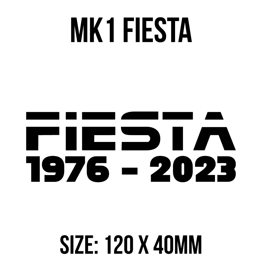 Fiesta Heritage Decal Sticker  (1976-2023)