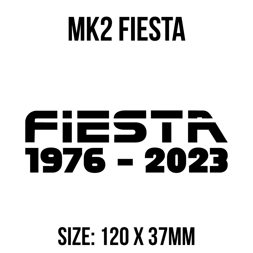 Fiesta Heritage Decal Sticker  (1976-2023)