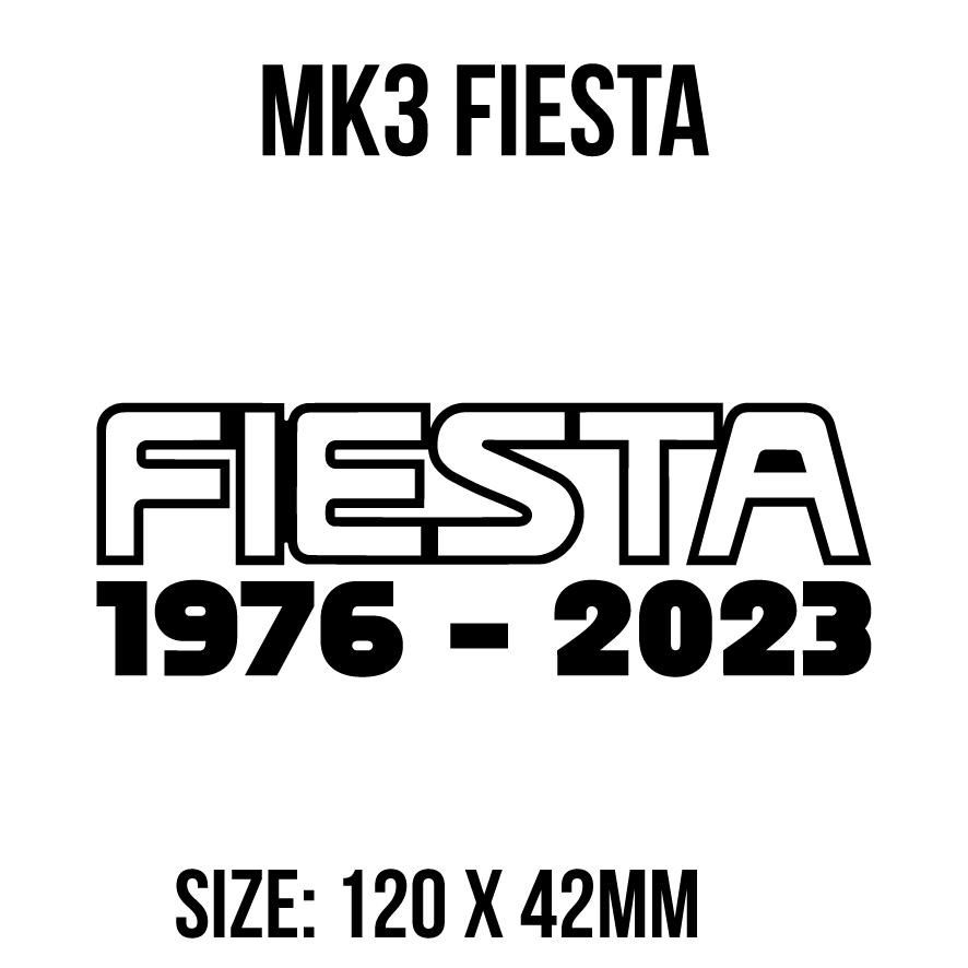 Fiesta Heritage Decal Sticker  (1976-2023)