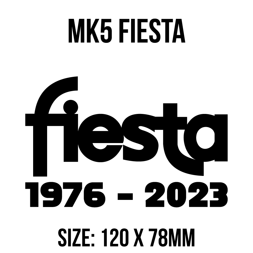 Fiesta Heritage Decal Sticker  (1976-2023)