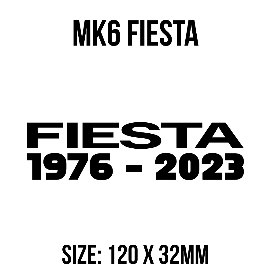 Fiesta Heritage Decal Sticker  (1976-2023)