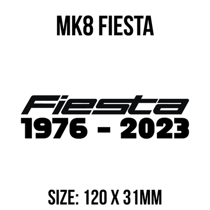 Fiesta Heritage Decal Sticker  (1976-2023)