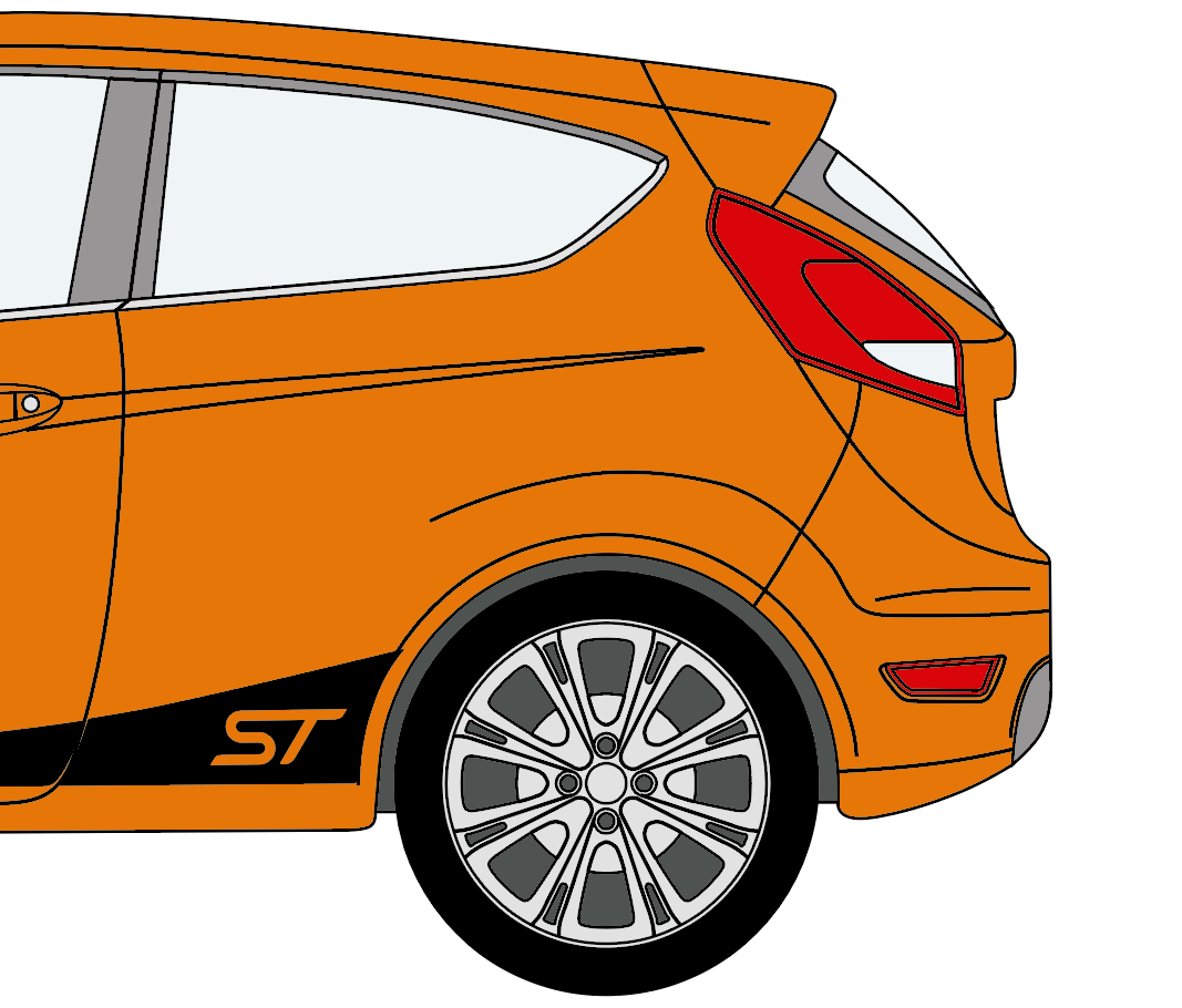 Mk7 & 7.5 Fiesta Lower Side Stripe Decal Set