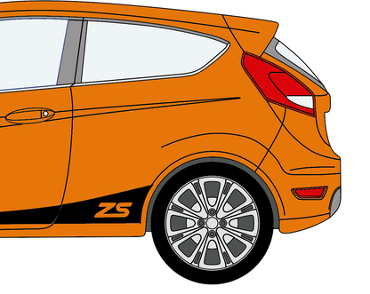 Mk7 & 7.5 Fiesta Lower Side Stripe Decal Set
