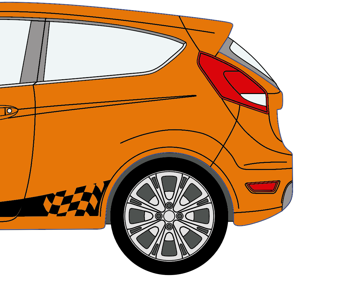 Mk7 & 7.5 Fiesta Lower Side Stripe Decal Set
