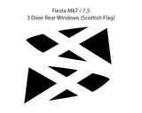 Mk7 / 7.5 Fiesta Scotland Flag Window Vinyl Decal Set