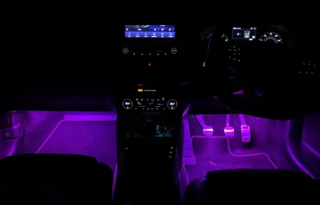 RGB LED Interior Car Light Kit – 36 LED Strip Lights With Remote For Under Dash & Seats