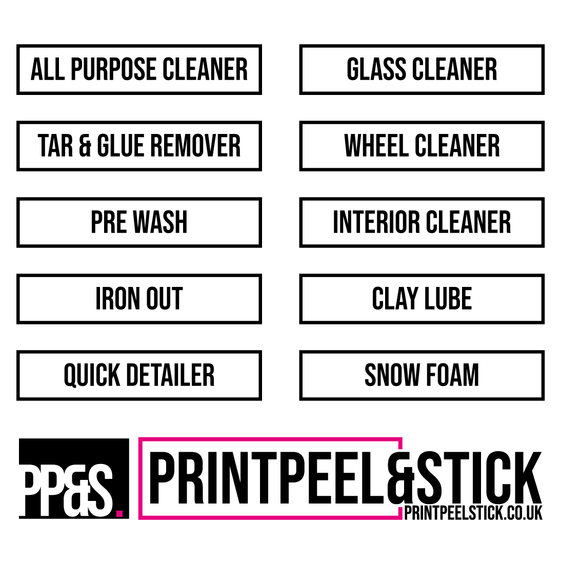 Detailing Labels Vehicle Cleaning / Detailing Spray Bottle Label Set – PrintPeel&Stick Ltd