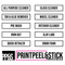 Vehicle Cleaning / Detailing Spray Bottle Label Set