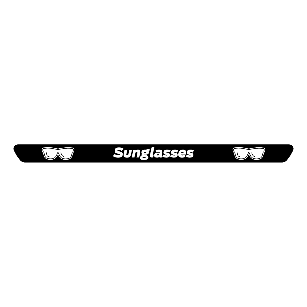 Sunglasses Overhead Compartment Gel Badge
