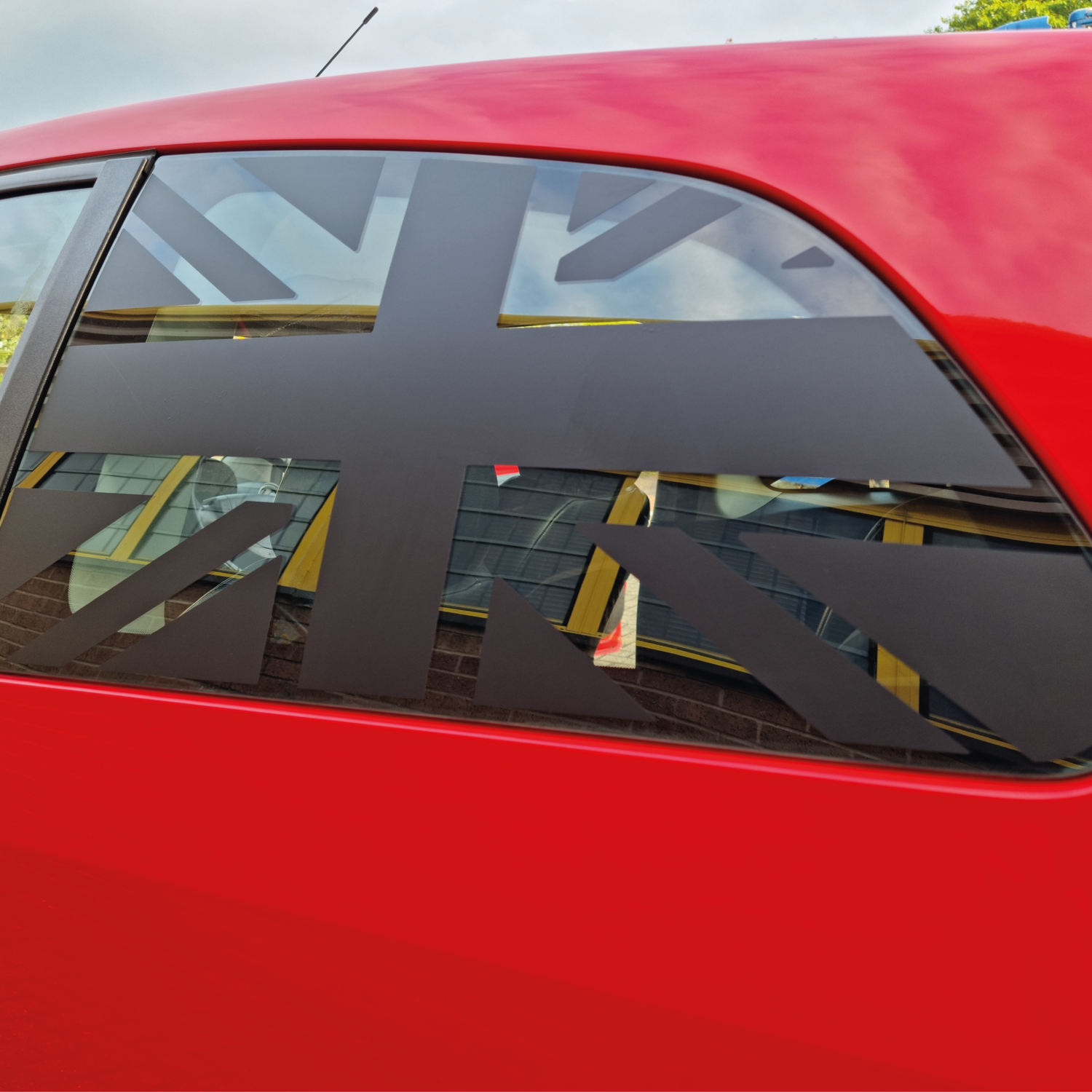 Mk6 & 6.5 Fiesta Rear 3 Door Union Jack Window Vinyl Decal