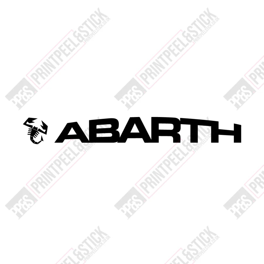 Abarth Logo & Text Sun Strip Decals