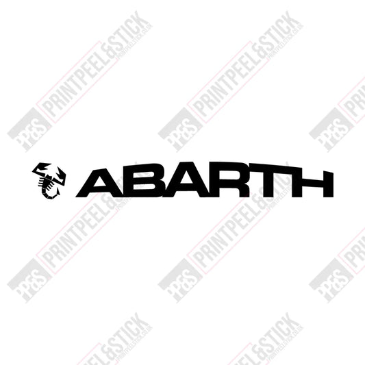 Abarth Logo & Text Sun Strip Decals