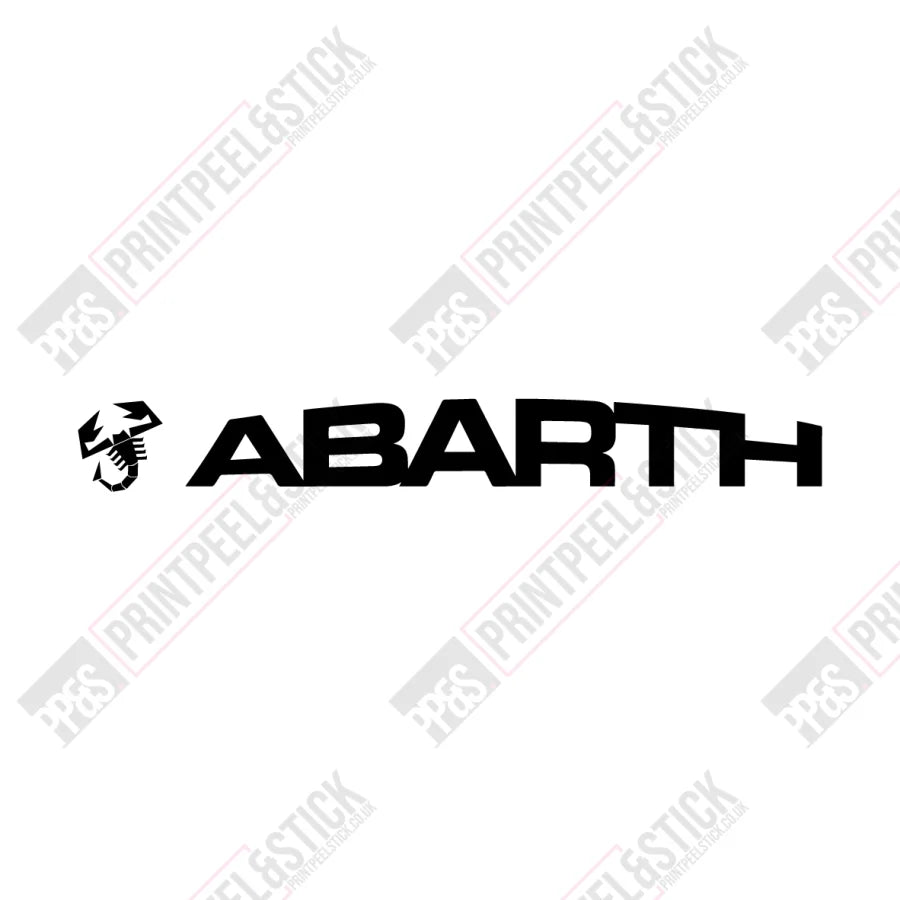 Abarth Logo & Text Sun Strip Decals