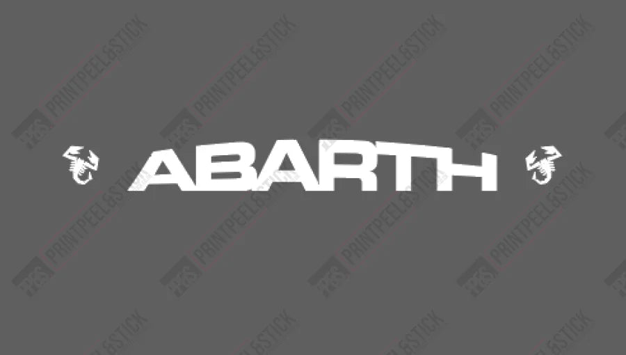 Abarth Sun Strip Text And Logos Decals
