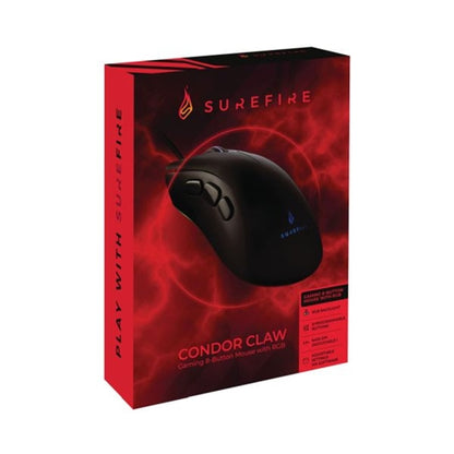 SureFire Condor Claw Gaming 8-Button Mouse with RGB