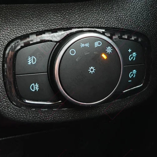 Headlight Control Panel Carbon Fibre Vinyl Gel Cover Interior Dress Up Gels