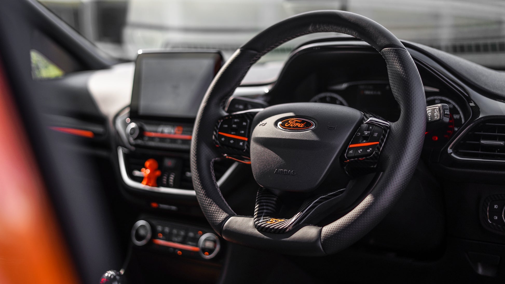 For 2022 2023 Orange Steering Wheel Panel Cover Car Interior Frame Sticker  Decorative Sequins